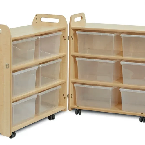 Armoire pliable avec 12 boîtes transparentes — Millhouse jeu d'apprentissage École