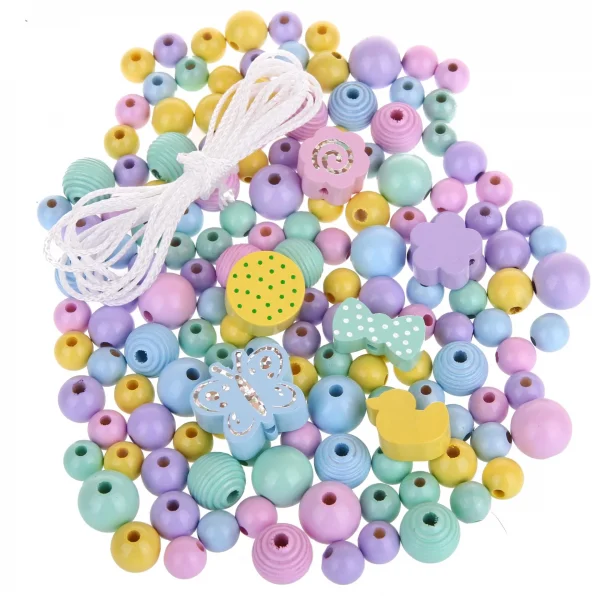 Mélange de perles Pastel — Kiki-Ena Fournitures de loisirs créatifs Bois naturel