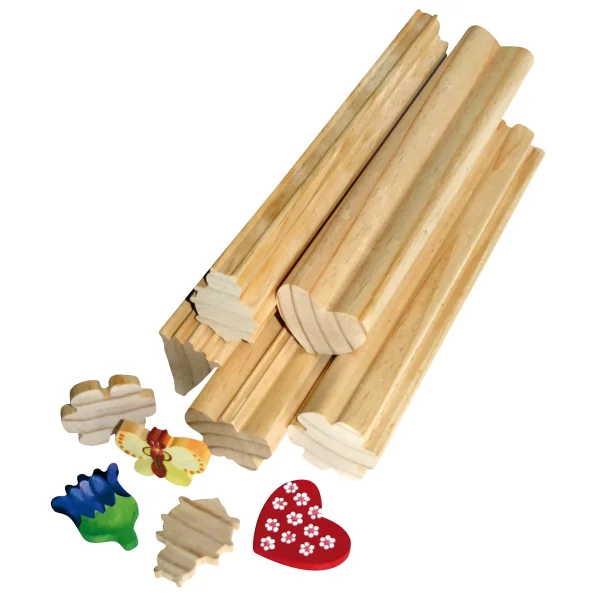 Ensemble de 5 motifs Fête des mères en bois découpé — Jouet éducatif Eduplay
