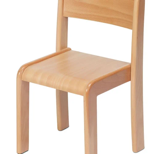 Chaise empilable en bois de hêtre - Pack de 4 (Hauteur d'assise 310 mm) — Millhouse Jeu Éducatif École