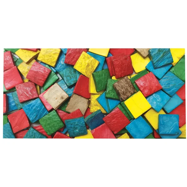 Carrés en coquille de coco colorés, 150 g — Jeu éducatif Eduplay pour la crèche