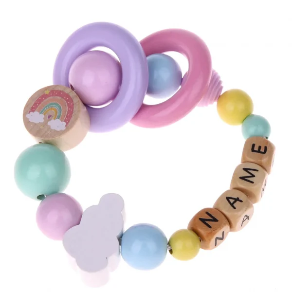 Ensemble de bricolage Anneau Arc-en-ciel rose — Kiki-Ena Matériel de bricolage Bois naturel