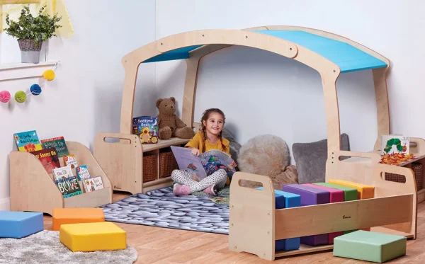 Zone Mini Lecture Arc-en-ciel avec grands paniers — Jouet éducatif Millhouse École