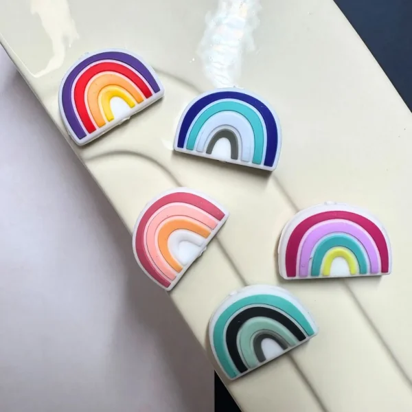 Perle Arc-en-ciel en Silicone — Kiki-Ena Matériel de Loisirs Créatifs Bois Naturel