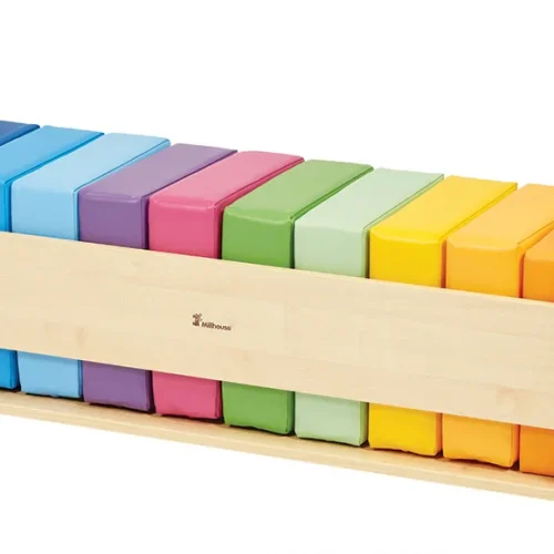 Ensemble de Coussins Couleurs Arc-en-Ciel et Unité de Rangement — Millhouse Jeux Éducatifs École