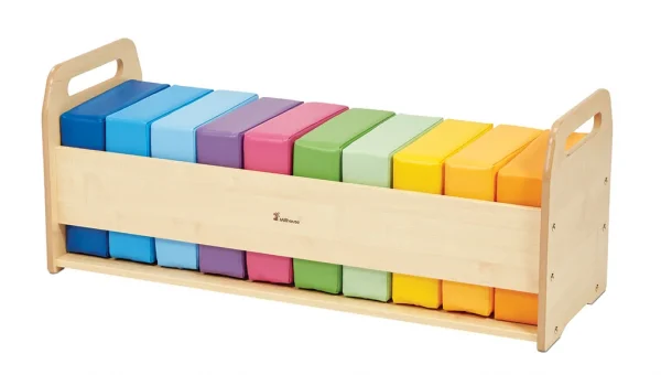 Ensemble de Coussins Couleurs Arc-en-Ciel et Unité de Rangement — Millhouse Jeux Éducatifs École