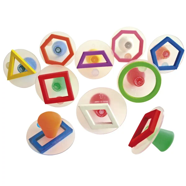 Set de 10 grands tampons Géo contours — Eduplay jeu pédagogique Kita