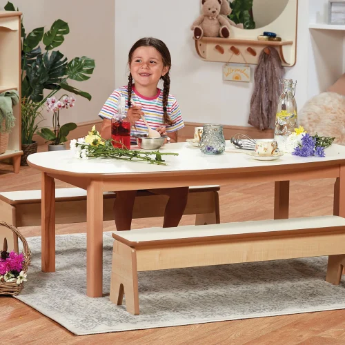 Table de jeu de rôle avec 2 bancs — Millhouse Jouet d'apprentissage École