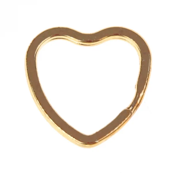 Porte-clés Cœur or — Kiki-Ena Matériel de bricolage Bois naturel