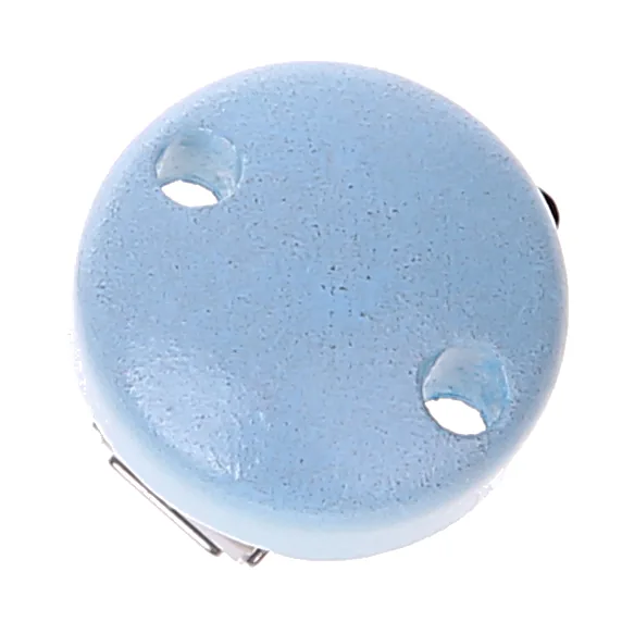 Mini clip sucette / Clip bois Ø30mm bleu bébé — Kiki-Ena Fournitures créatives Bois naturel