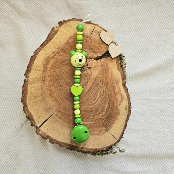 Chaîne de tétine Vert IV • Ensemble de bricolage — Kiki-Ena Matériel de bricolage Bois naturel