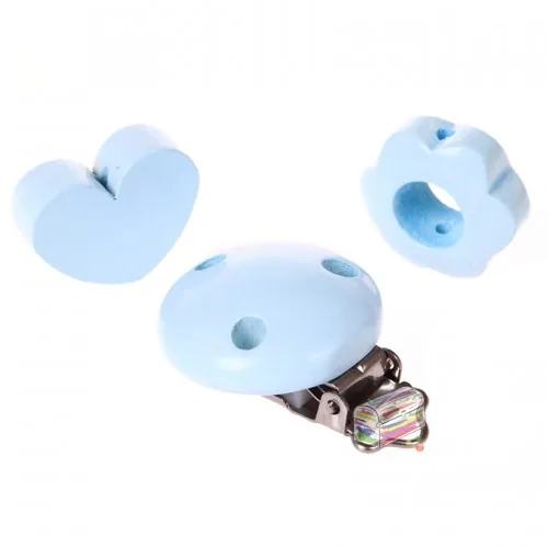 Ensemble artisanal Attaches-sucettes Mini — Kiki-Ena Matériel artisanal Bois naturel