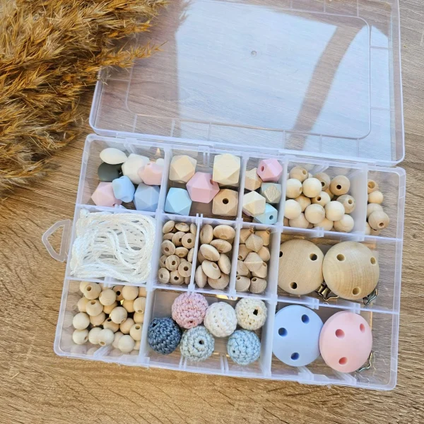 Kit de démarrage Chaînes à sucette Magie bébé — Kiki-Ena Matériaux de loisir créatif Bois naturel