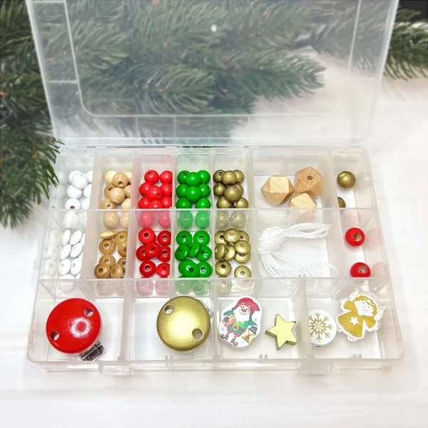 Kit de démarrage Chaînes de sucette Noël — Kiki-Ena Fournitures créatives Bois naturel