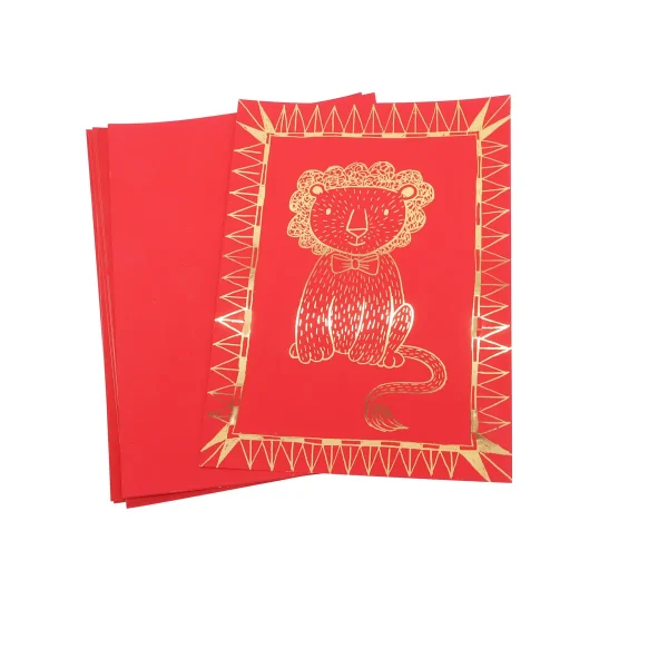 Papiers Scratch Art rouge, lot de 10 — Eduplay jouet éducatif crèche