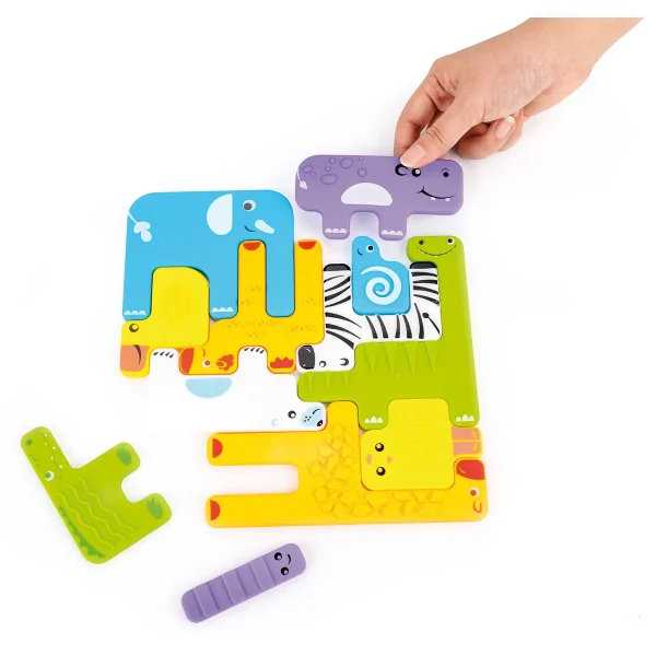 Puzzle sensoriel Animaux Ensemble 12 pièces — Eduplay jeu éducatif maternelle