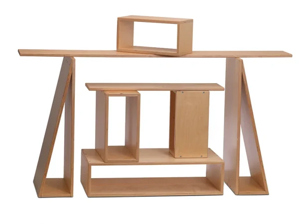 Ensemble avec grands blocs creux — Millhouse Lernspielzeug Schule