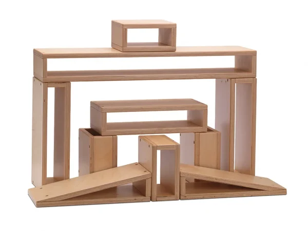 Ensemble avec petits blocs creux — Millhouse Lernspielzeug Schule