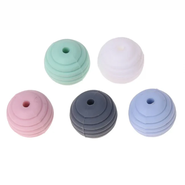 Perle rainurée Silicone Ø15mm — Kiki-Ena Matériel artisanal Bois naturel