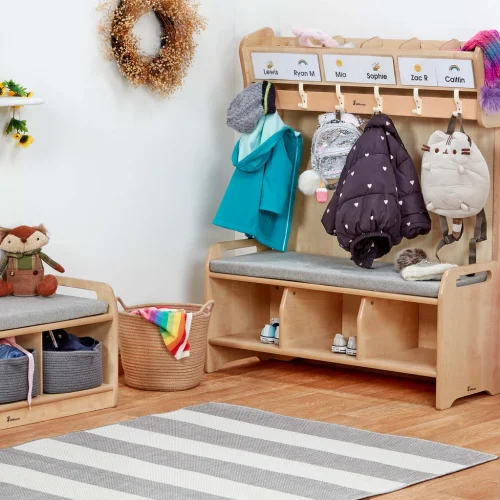 Coussin d'assise – Banc de vestiaire avec rangement - Millhouse Jouet éducatif École