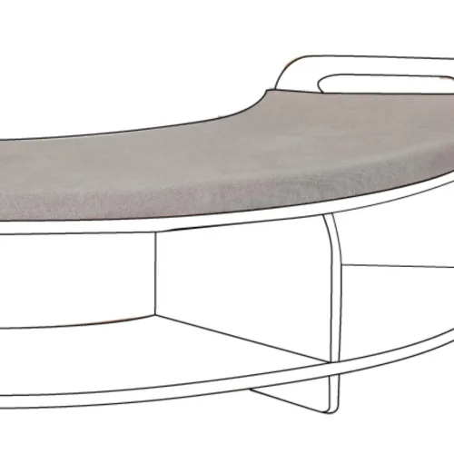 Coussin de banc - Courbe ouverte 90° basse — Millhouse Lernspielzeug Schule