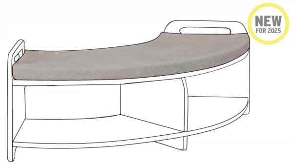 Coussin de banc - Courbe ouverte 90° basse — Millhouse Lernspielzeug Schule