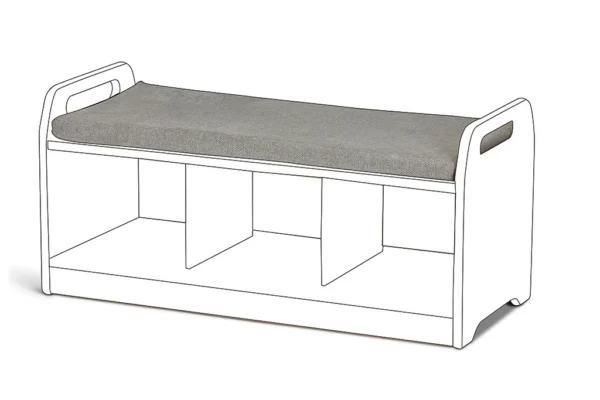 Coussin assis – Banc de rangement bas — Millhouse Jouets éducatifs École