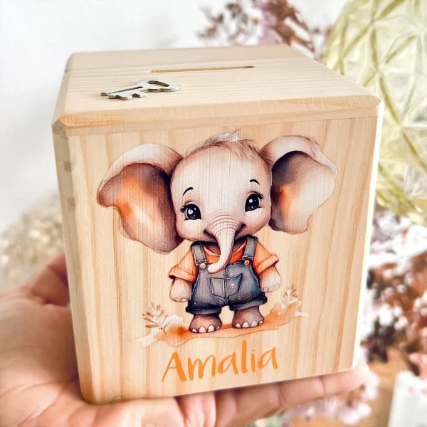 Tirelire "Éléphant" — Kiki-Ena Matériel de Loisirs Créatifs Bois Naturel