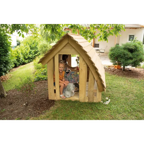 Maison de jeu Cabane forestière — Kiki-Ena Matériel créatif Bois naturel