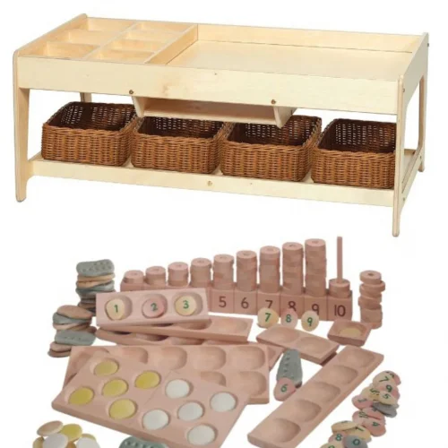 Table de jeu pour l'exploration et 4 paniers + Kit Mathématiques PT1145 — Millhouse Jeu Éducatif École
