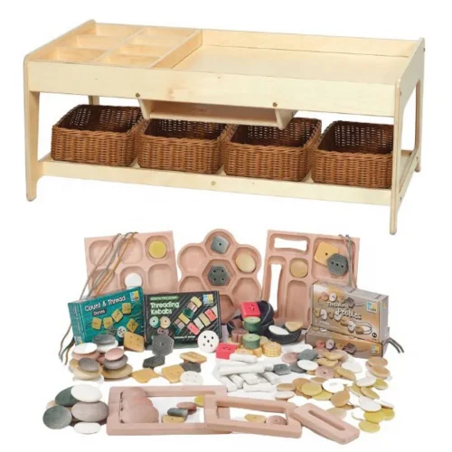 Table de jeu pour l'exploration et 4 paniers + Kit Éléments PT1146 — Millhouse Jeu Éducatif École