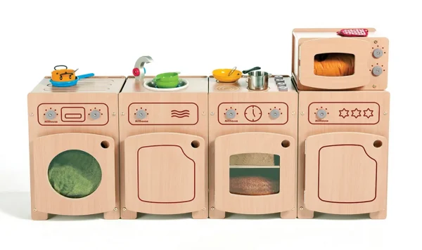 Ensemble de cuisine Stamford (Micro-ondes, Évier, Réfrigérateur, Machine à laver & Cuisinière) — Millhouse Jouets éducatifs École