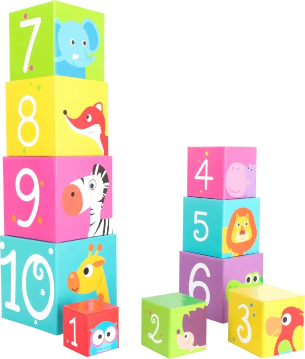 Cubes à Empiler Animaux Sauvages — Millhouse Jouets Éducatifs École