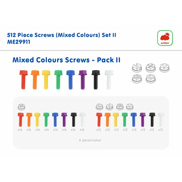 Accessoires mur STEM 512 vis — Kiki-Ena Matériel créatif Bois naturel