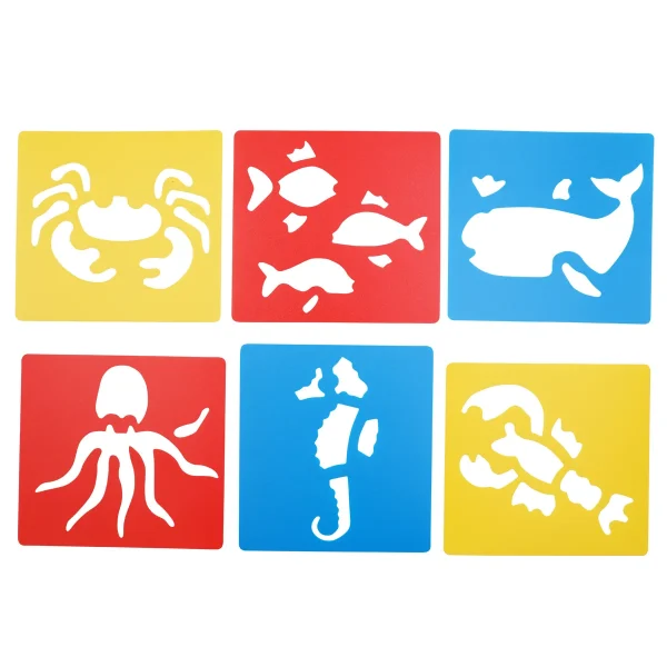 Pochoir Animaux marins — Jouet pédagogique Eduplay maternelle