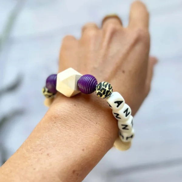 Set de loisir créatif Bracelet d'allaitement perles de bois "Leo" — Kiki-Ena Matériaux de loisir créatif Bois naturel