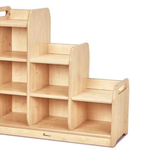 Étagère en escalier séparateur gauche sans boîtes — Millhouse jeu d'apprentissage École