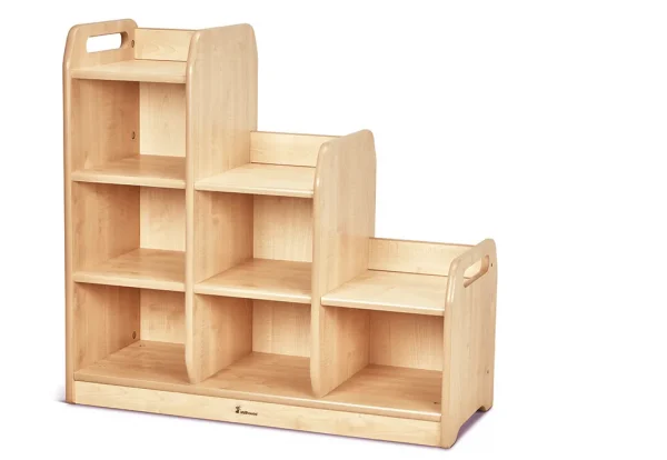 Étagère en escalier séparateur gauche sans boîtes — Millhouse jeu d'apprentissage École