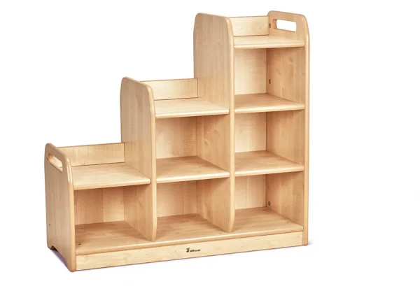 Étagère en escalier séparateur droite sans boîtes — Millhouse jeu d'apprentissage École