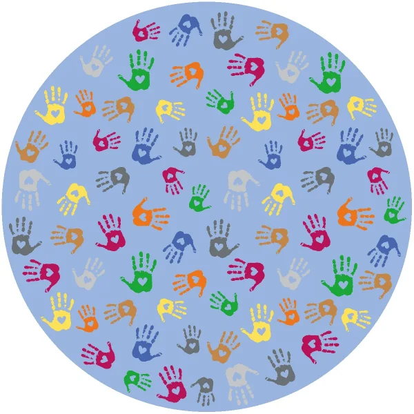 Tapis Mains rond 200 cm — Eduplay Jouet pédagogique Crèche