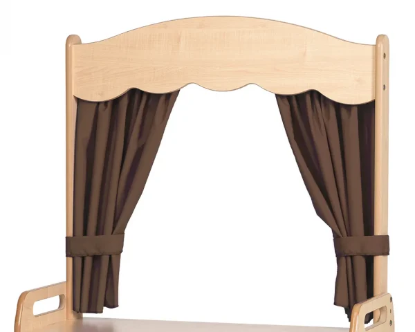 Extension théâtre avec rideaux taupe — Millhouse Lernspielzeug Schule