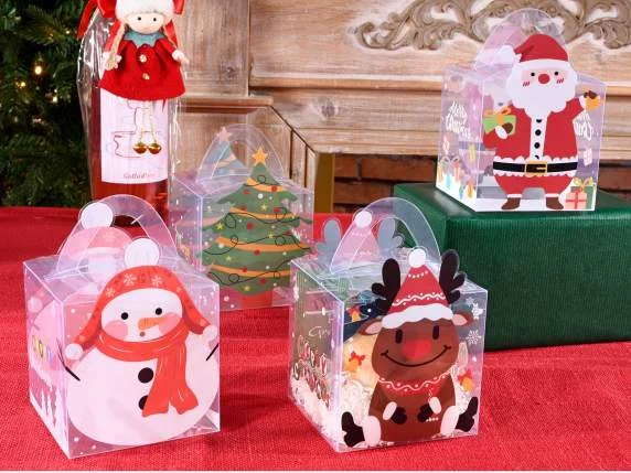 Boîte cadeau PVC transparent Noël — Kiki-Ena Matériel de bricolage Bois naturel