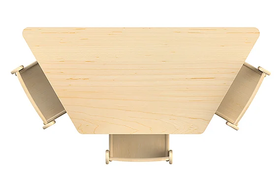 Table trapézoïdale (L1120 x P560) réglable en hauteur - Millhouse Jouet éducatif École