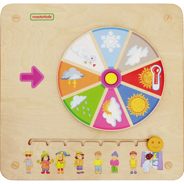 Éléments Muraux Tableau de la Météo du Jour — Kiki-Ena Matériaux de bricolage Bois naturel