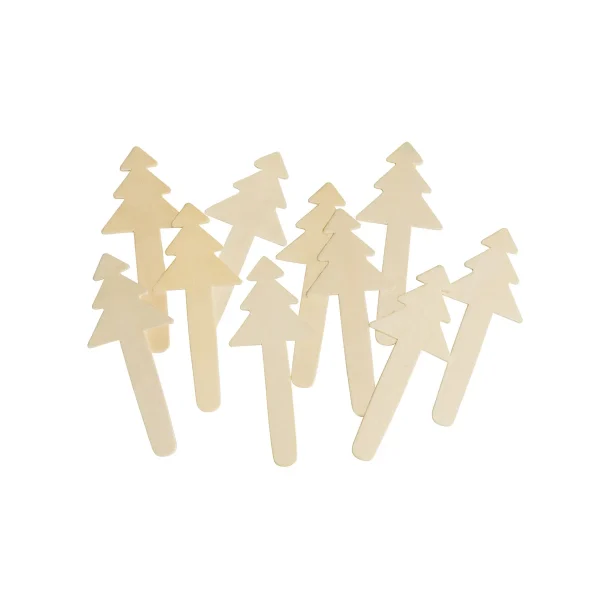 Bâtonnets Bois Sapin Noël Lot de 10 — Eduplay jouet pédagogique maternelle