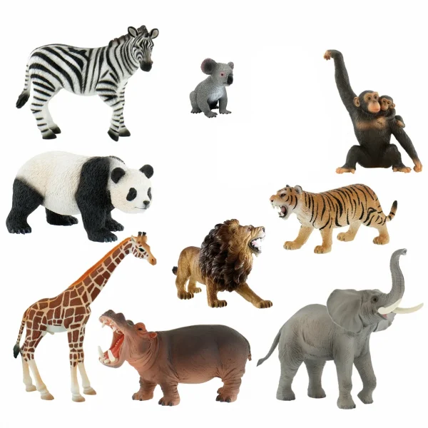 Lot de 9 Figurines Animaux du Zoo — Jouet éducatif Eduplay