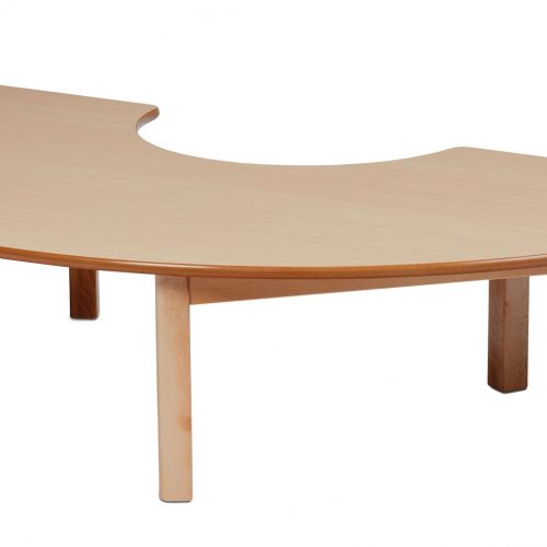 Millhouse table demi-circulaire pour enfant en hêtre