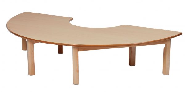 Millhouse table demi-circulaire pour enfant en hêtre